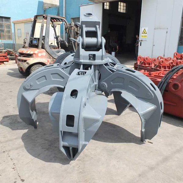 Orange peel grapple for excavator